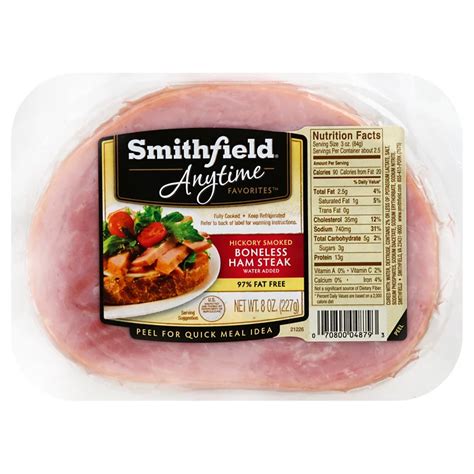 Smithfield Anytime Hickory Boneless Ham Steak - Shop Meat at H-E-B