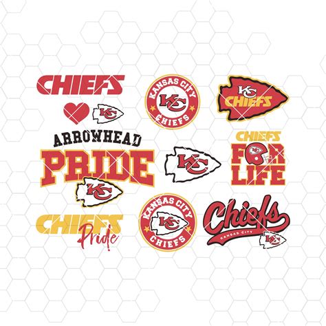 Kansas City Chiefs Logo Bundle Svg & Png Transparent | Kansas city ...