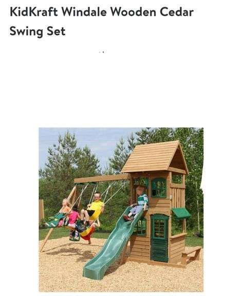 KidKraft Windale Wooden Playset SLIDE IS YELLOW - Lexington Online Auction