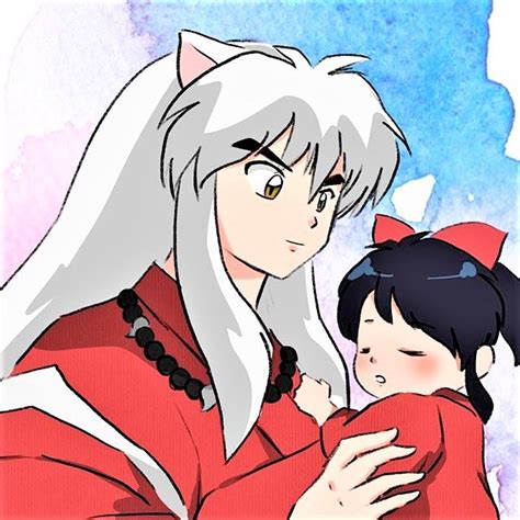 Inuyasha and his little daughter, Moroha Inuyasha Fan Art, Inuyasha And Sesshomaru, Sarada Y ...