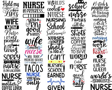 Nurse SVG Bundle Nurse Quotes SVG Nursing SVG File Nurse - Etsy