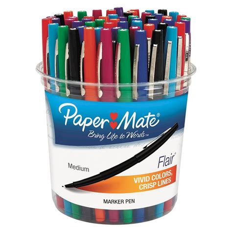 Paper Mate Flair 48ct Felt Tip Marker Pens Medium - Assorted Colors | Paper mate flair, Paper ...