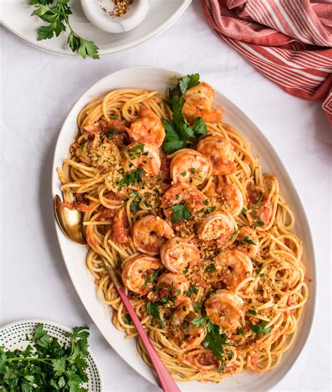 Shrimp Fra Diavolo with Pasta | Carolyn's Cooking