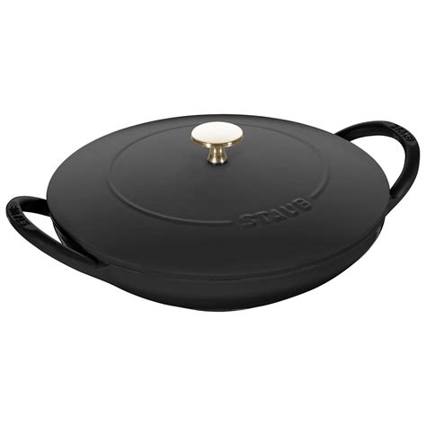 AzuraMart - STAUB WOK CAST IRON - Black - 24cm