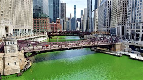 Chicago River Turning Green for St. Patrick's Day - Parade