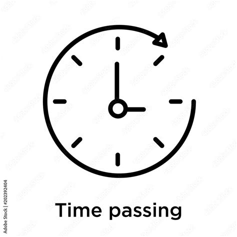 Time passing icon isolated on white background Stock Vector | Adobe Stock