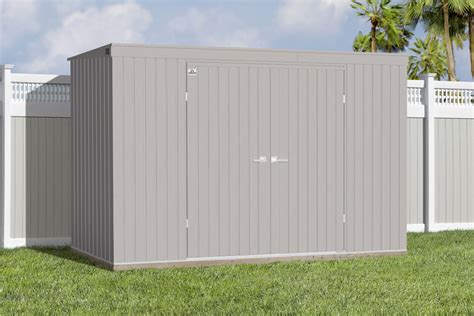 Arrow Elite Steel Storage Shed 10x4 Cool Grey