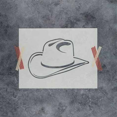 Cowboy Hat Stencil Reusable Cowboy Hat Stencils, Large Cowboy Hat ...