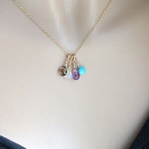 Virgo Crystal Zodiac Necklace With Gemstones, Astrology Birthstone Gift for Virgo Daughter ...