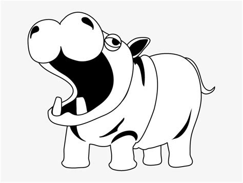 black and white hippo clipart 10 free Cliparts | Download images on ...