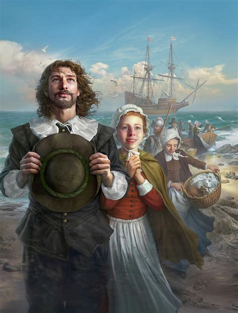 Mayflower Landing Digital Art by Mark Fredrickson - Pixels