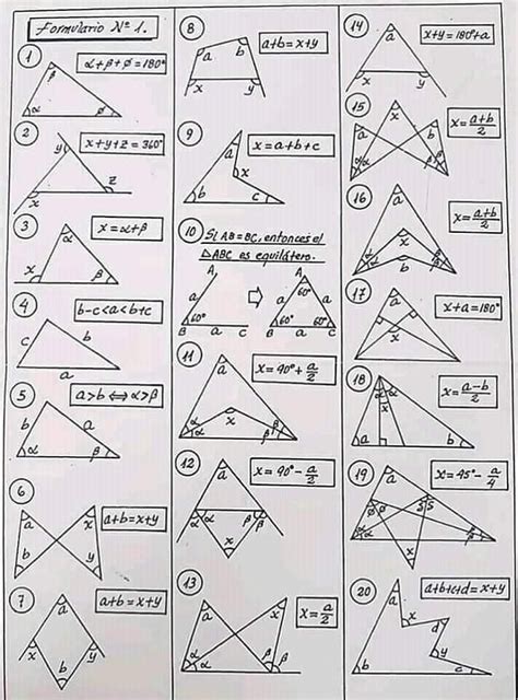 TRIÁNGULOS | Fórmulas de geometría, Formulas geometricas, Lecciones de matemáticas