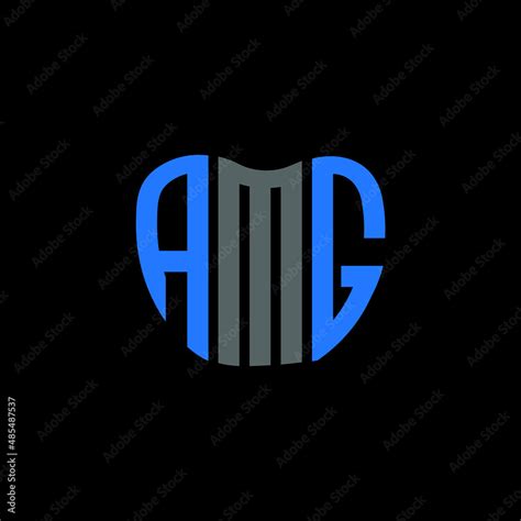 AMG letter logo design on black background. AMG creative initials ...