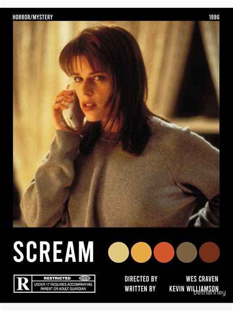 "Scream Sidney Prescott Aesthetic Poster" Sticker for Sale by bethanhey | Redbubble