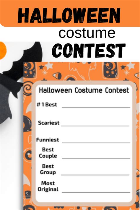 Halloween Costume Contest Ballots in 2022 | Halloween costume contest ...