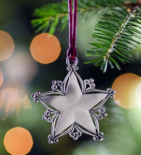 Star Pewter Christmas Ornament | Christmas ornaments, Christmas ornament crafts, Ornaments