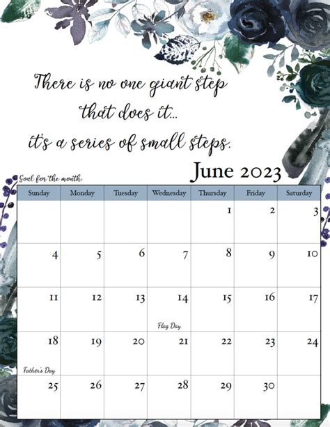 Free Printable 2023 Monthly Motivational Calendars