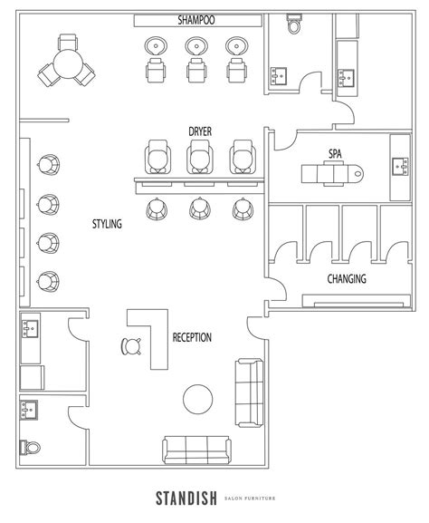 5 Amazing Salon Floor Plan Designs | Hair salon design, Beauty salon layout ideas, Salon ...