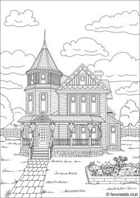 Beautiful Houses Bundle 10 Printable Adult Coloring Pages From Favoreads coloring Book Page for ...