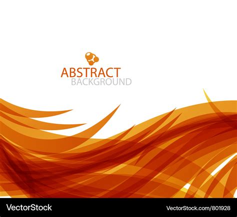 Abstract orange wave Royalty Free Vector Image