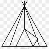Teepee Coloring Page  Tipi Drawing HD Png Download Vhv sketch template