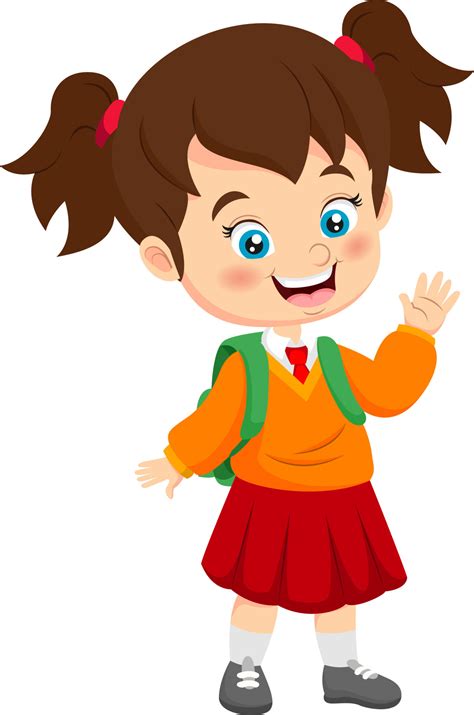 Cute indonesian elementary school girl wearing red and white uniform waving hand 10067860 Vector ...