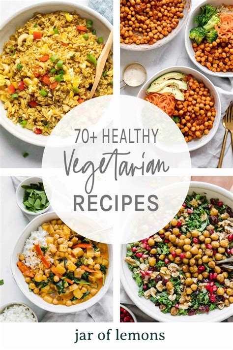 70+ BEST Easy Vegetarian Recipes - Jar Of Lemons