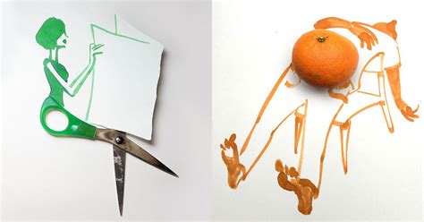 16 Creative Sketches That Incorporate Everyday Objects » TwistedSifter