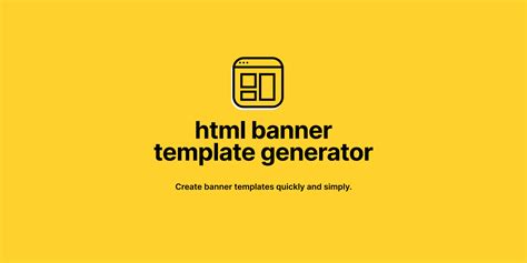 HTML Banner Template Generator | Figma Community