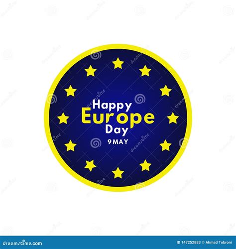 Happy Europe Day Celebrate Flag Vector Template Design Illustration ...