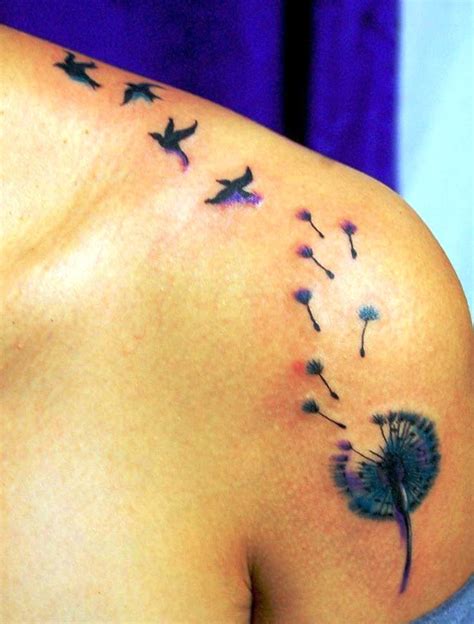 08 Dandelion Tattoo Designs Dandelion Bird Tattoos, Watercolor Dandelion Tattoo, Dandelion ...