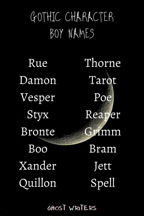 Enigmatic Gothic Boy Names And Their Meanings