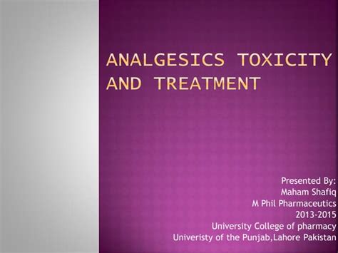 Toxicity of analgesic ,calcium channel blocker, and digoxin with treatment | PPT