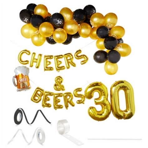 Cheers & Beers to 30 Years Balloons Decorations for Birthday Party Favors 60pcs, PACK - Kroger