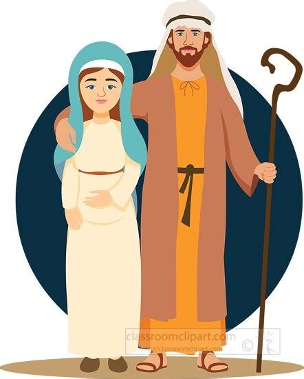 Christian Clipart-mary and joseph christian clipart