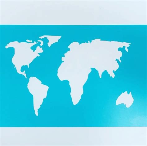 World Map Stencil | Estencil