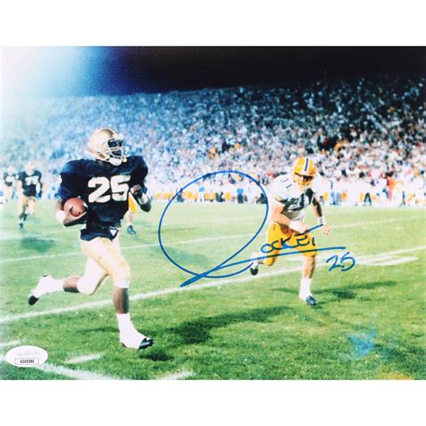 Raghib "Rocket" Ismail Signed Notre Dame Fighting Irish 8x10 Photo (JSA) | Pristine Auction