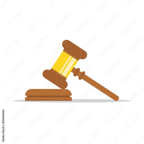 Gavel judge isolated on a colored background. Wooden gavel law concept ...