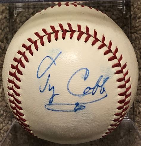 Ty Cobb Signed Baseball - Memorabilia Center