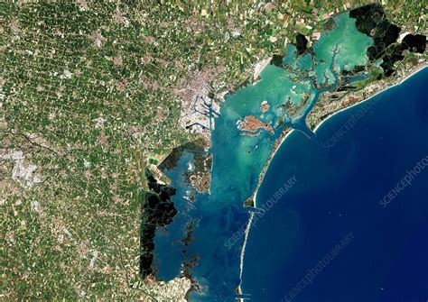 Venice, satellite image - Stock Image - E780/1415 - Science Photo Library