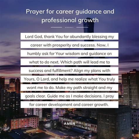 Prayer for career guidance and professional growth – AvePray