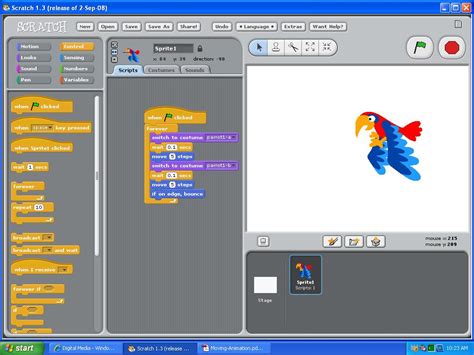 Digital Media: Scratch Tutorials - Moving-Animation