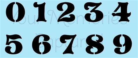 11 Vintage Number Font 1 Images - Vintage Number Fonts, Vintage Number ...