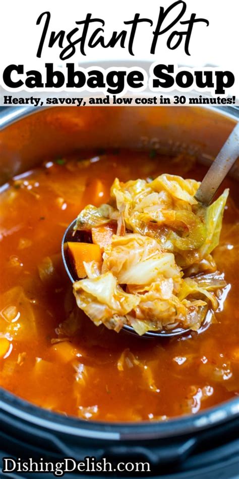 Instant Pot Cabbage Soup • Dishing Delish