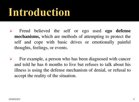 SOLUTION: Defence mechanism - Studypool