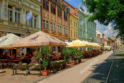 Main Street Gastronomy Old Town Kosice Editorial Stock Photo - Stock ...