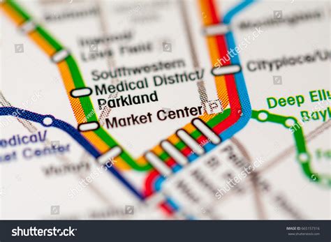 Market Center Station Dallas Metro Map Stock Photo 665157316 | Shutterstock