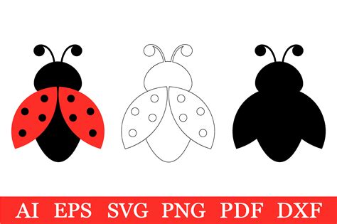 Ladybug SVG. Ladybug Coloring Silhouette Graphic by shishkovaiv · Creative Fabrica