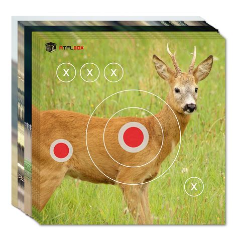 ATFLBOX 100Pack Four Different Animal Target Papers, 11.5 inch High Vi