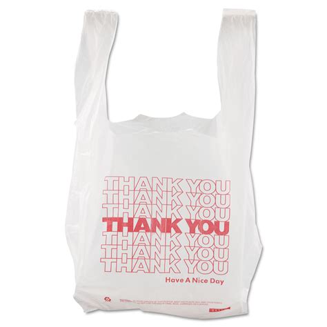 Thank You High-Density Shopping Bags, 8" x 16", White, 2,000/Carton - Walmart.com - Walmart.com